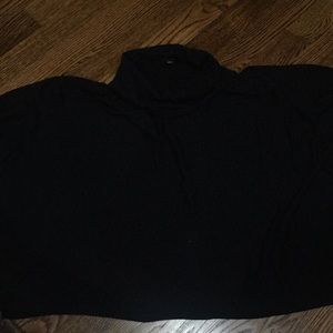 Cowl neck poncho sleeved sweater